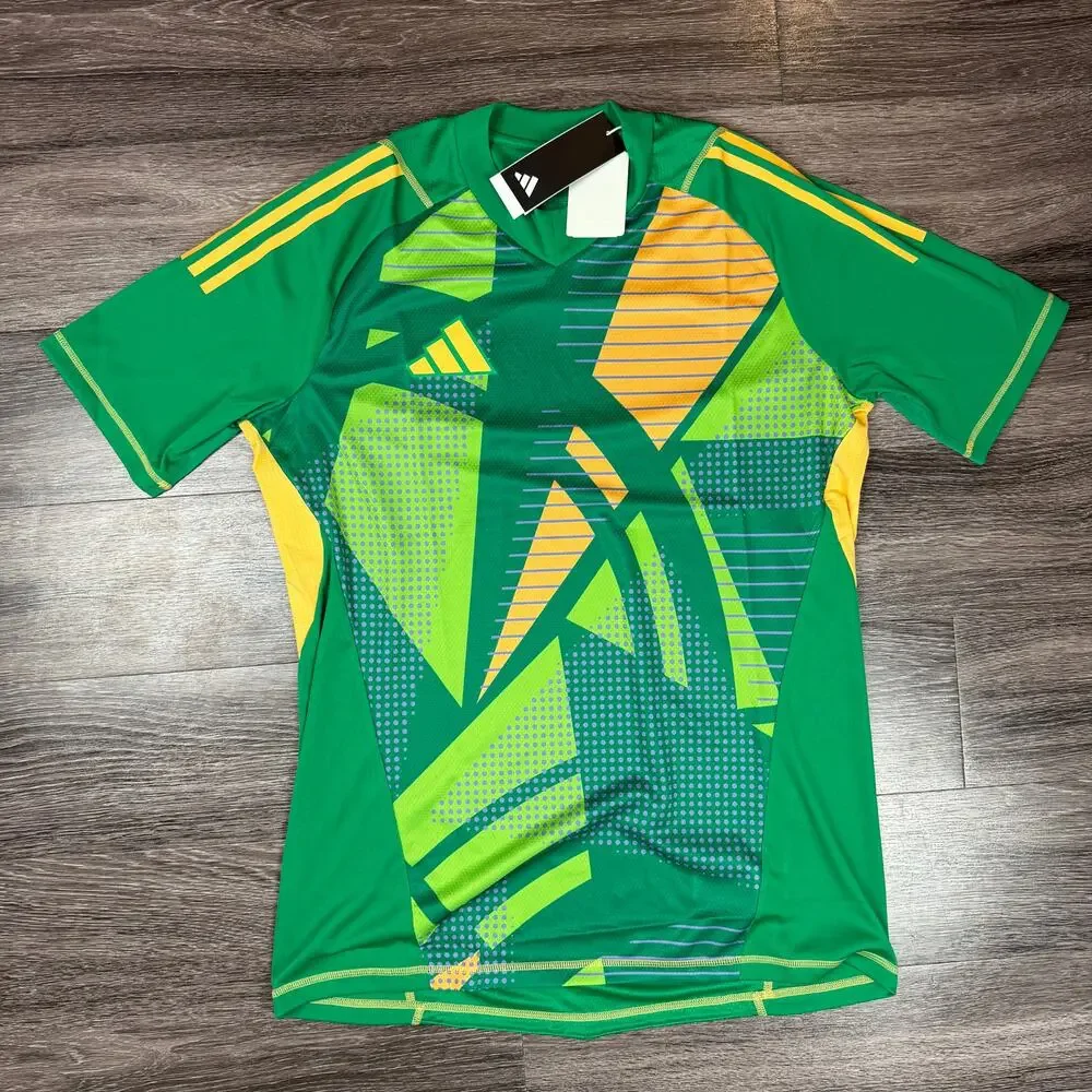 adidas Green & Yellow Short Sleeve Graphic Soccer Tee